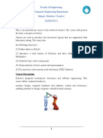 Robotics: Faculty of Engineering Computer Engineering Department Subject: Robotics / Grade 4