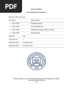 Final Lab Report General Physics III Laboratory