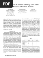 An Application of Machine Learning For A Smart Grid Resource Allocation Problem