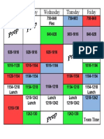 Class Schedule