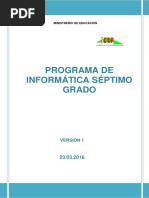 Programa de Infprmatica 7MO GRADO Perfeccionamiento