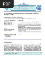 Software Developments and News: Spreadsheet Model To Design of Hazardous Waste Incinerators