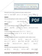 CPREQUAM Exercices Nombres Complexes