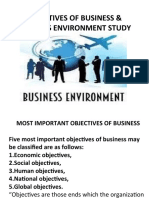 Objectives of Business Environment Study