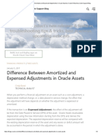 Difference Between Amortized and Expensed Adjustments in Oracle Assets - Oracle E-Business Suite Support Blog