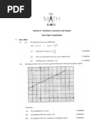 Relations, Functions and Graphs Past Papers