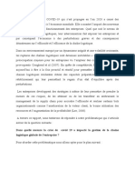 Dans Quelle Mesure La Crise de Covid 19 A Impacté La Gestion de La Chaine Logistique Globale de L'entreprise ?