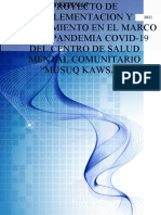 Proyecto de Implementacion y Mejoramiento Den Centro de Salud Mental Espinar