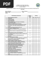 Evaluation Form Rating Sheet Demo Teaching