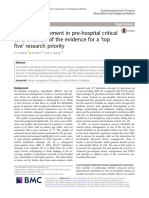 Airway Management in Pre-Hospital Critical Care: A Review of The Evidence For A Top Five ' Research Priority