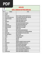 E3d Piping Command List