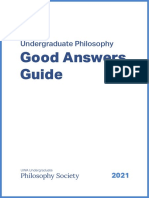 Good Answers Guide: Undergraduate Philosophy