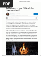 Is Hydrogen Just Oil and Gas Greenwashed