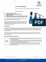 Maintenance Instruction For The WB Valves: Spare Parts