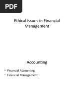 Ethical Issues in Financial Management