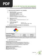 MSDS Limpiavidrios