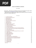 Notes On Hyperbolic Geometry: Ormsbyk@reed - Edu