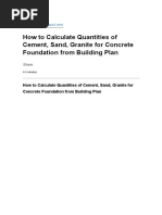 How To Calculate Quantities of Cement, Sand, Granite For Concrete Foundation From Building Plan