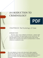 INTRODUCTION TO CRIMINOLOGY - Chapter 3