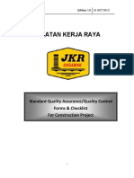 Jabatan Kerja Raya: Standard Quality Assurance/Quality Control Forms & Checklist For Construction Project