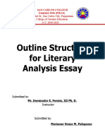 Outline Structure For Literary Analysis Essay