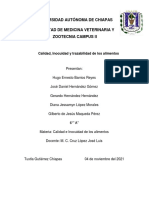 Inocuidad, Calidad y Trazabilidad de Los Alimentos