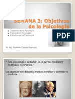 Objetivos de La Psicología