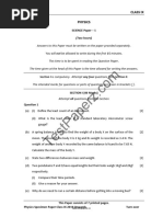 ICSE Phy Specimen Paper