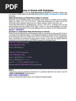 Data Dictionaries in Oracle With Examples