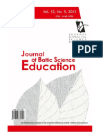 Journal of Baltic Science Education, Vol. 12, No. 5, 2013