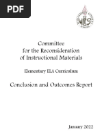 ELA Reconsideration Conclusion Report 2022