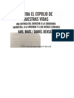 Bensaïd, Daniel - Marx, Karl - Contra El Expolio de Nuestras Vidas - Una Defensa Del Derecho A La Soberanía Energética, A La Vivienda y A Los Bienes Comunes-Errata Naturae (