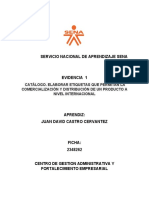 Evidencia 1 Catálogo. Elaborar Etiquetas Que Permitan La Comercialización y Distribución de Un Producto A Nivel Internacional