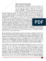 Predica L. (17 Octubre 2021) Entre Lo Santo y Lo Profano