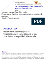 Proponemos Acciones para La Recuperacion Del Suelo Agricola