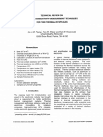 Technical Review On Thermal Conductivity Measurement Techniques For Thin Thermal Interfaces