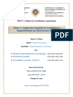 Analyse Des Composés de Coordination Et Organométallique Par Spectroscopie Optique