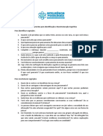 Questionamentos para Identificação e Reestruturação Cognitiva