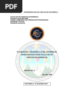 Planeación y Desarrollo Del Informe de Investigación