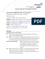 Curriculum Vitae and List of Publications: Personal Details