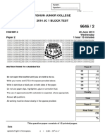 2014 JC1 H2 PH BT P2 Question Solution