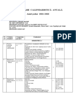 0 Planificare Calendaristica Anuala Clasa A VI A 20212022 Muzica