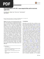 2018 - Electrodeposition of Si-DLC Nanocomposite Film and Its Electronic