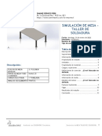 Mesa Taller de Soldadura-Análisis Estático