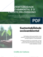 Sustentabilidade Socioambiental e o Crédito Do Carbono