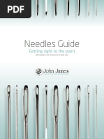 Hand Sewing Needle Size Guide Type Length