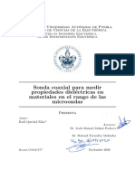 Sonda Coaxial para Medir Propiedades Diel Ectricas en Materiales en El Rango de Las Microondas