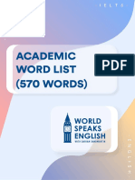 Academic Word List (Words) : - I E L T S