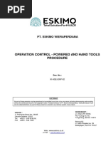 Operation Control - Powered and Hand Tools Procedure: Pt. Eskimo Wieraperdana