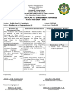 Intervention Plan For Enrichment Activities School Year 2021 - 2022 Jackie Lou B. Candelario Gmnas Edukasyon Sa Pagpapakatao 10 Grade 10